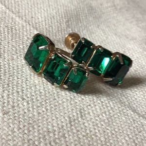 Vintage Green Stone Earrings